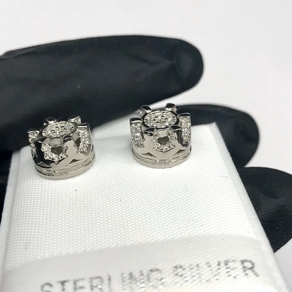 925 Sterling Silver 1.00CTW MOISSANITE Screw Back Stud Earrings
